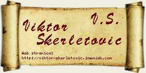 Viktor Skerletović vizit kartica